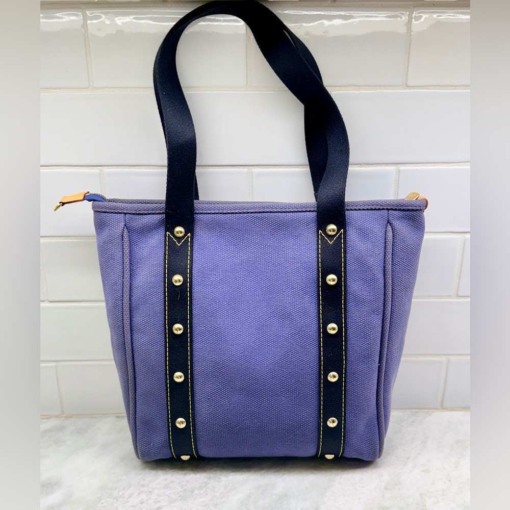 SOLD LOUIS VUITTON Y2K Vintage 2006 Blue Canvas Antigua Cabas - Picture 3 of 16
